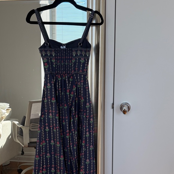 NWT Hill House Margot Navy Floral Midi Dress - Picture 7 of 7
